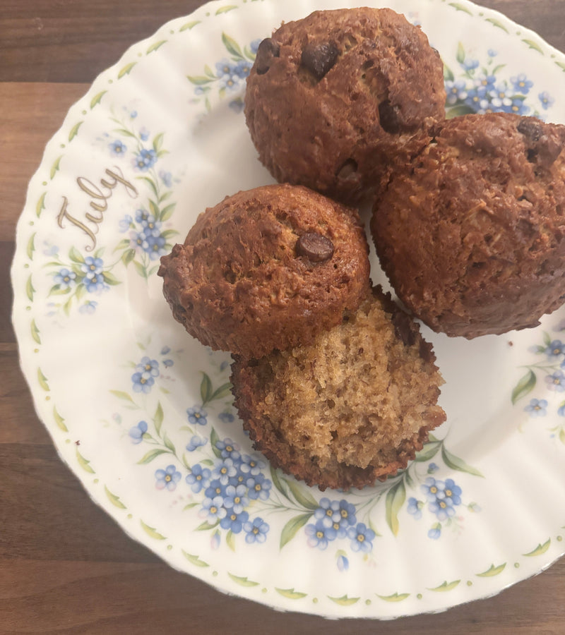 Banana Coconut Oat Muffins